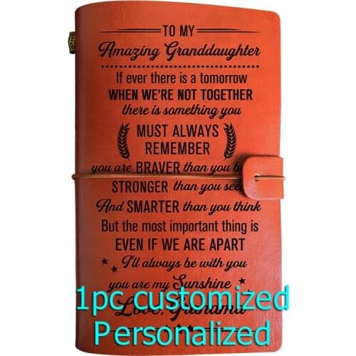 Engraved Leather journal personalized gifts to my husband BJ161 Customized Notebook A5 Dropshipping Supplier US Store Diary