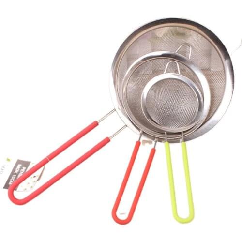 Stainless Steel Kitchen Strainer Mesh Spoon Cooking Colander Household Flour Baking Sieve Traditional Chinese Medicine Sieve