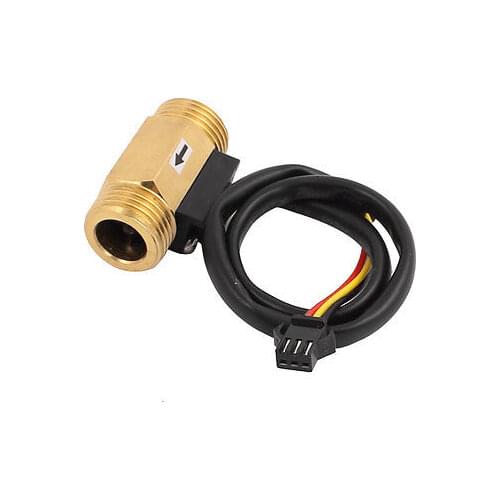 SEN-HZ21WI G1/2 Male Thread Brass Hall Water Flow Sensor 1-30L/min 44mm