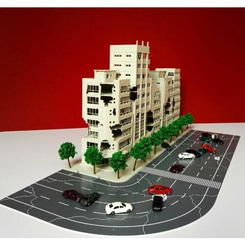 Scale 1:144 War Damage Building Building Building Scene Model Suit Install By Yourself