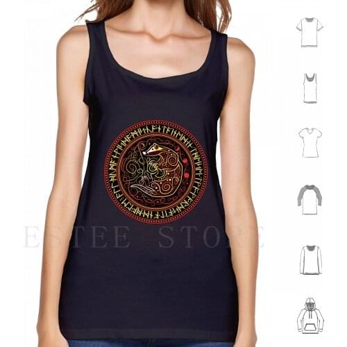 Knotwork Badger Tank Tops Vest Cotton Badger Knotwork Runes