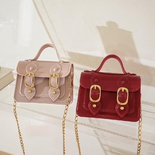Double Buckle Lock Chain Mini Jelly Bag Female Small Square Bag Chain Shoulder Bag For Women Messager Bag Purses Fashion bag