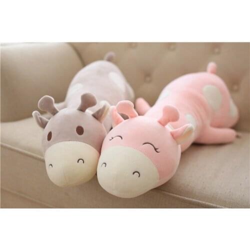 Stuffed toy large 120cm cartoon laying giraffe plush toy down cotton soft doll sleeping pillow Christmas gift b1338