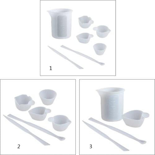 1 Set Reusable Resin Art Mixing Measuring Cups Silicone Stir Stick Epoxy Mold Jewelry Making DIY Tool