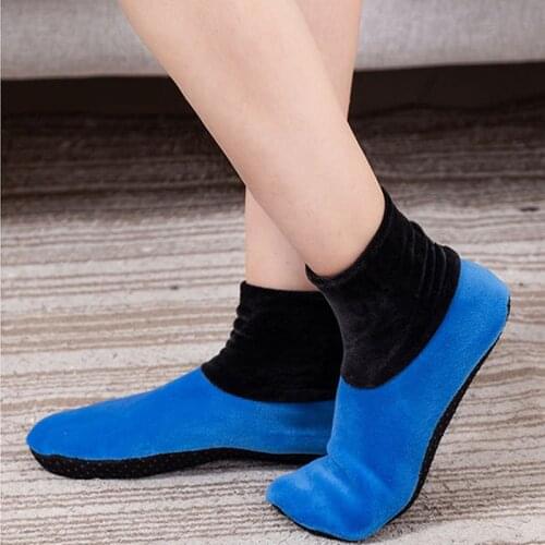 Thickening Women Men Socks Autumn Winter Coral Velvet Plush Warm Boot Socks Fashion Home Floor Sleep Socks Elastic Non Slip