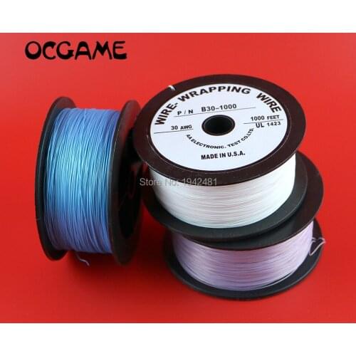 OCGAME 7pcs/lot 7 colors for available 1000ft 30AWG Wire-Wrapping Wire Plated Copper welding cable