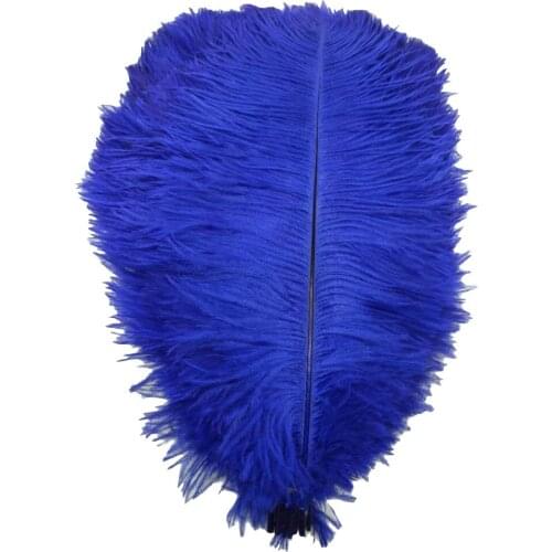 Wholesale Ostrich Feathers 15-75CM 6-30Inch Diy Christmas Party Wedding Dress Decorations Royal Blue Feathers plumes
