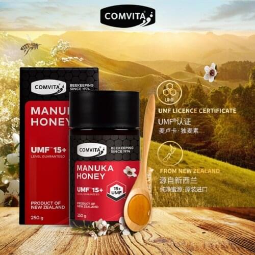 Original New Zealand Comvita Manuka Honey UMF15+ MGO514+ 250g for Digestive Immune Health Respiratory System Cough Sore Throat