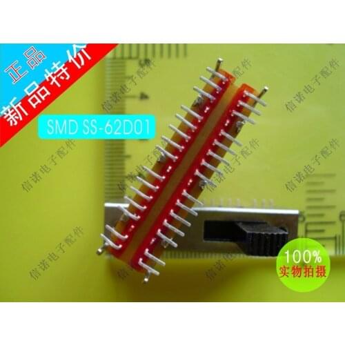 Original new 100% toggle slide switch 3gear shift switch SMD SS-62D01 SS62D01