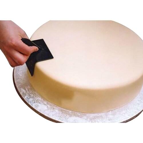 Cake Smoother Paddle Right Angle Tool Plastic Kitchen Utensil Fondant Sugar Craft Polish Finisher Decor Solid Color Bakeware