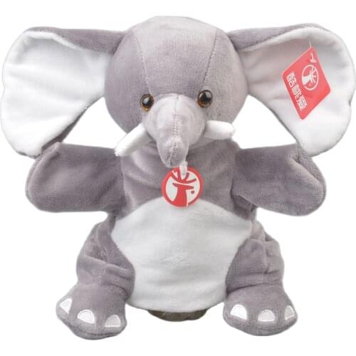 25cm Grey Color Elephant Stuffed Plush Soft Doll Animals DevelopToy Girls Baby Kids Hands Puppets Birthday Gift