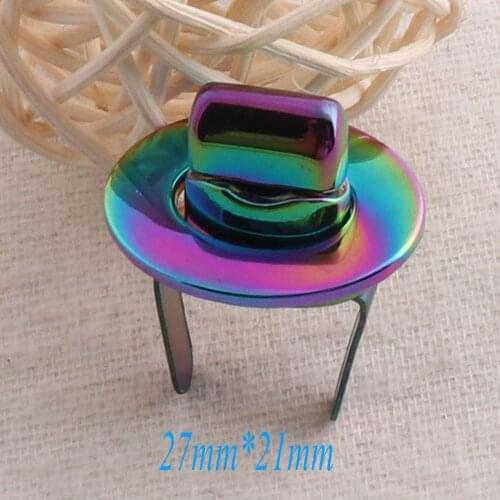 3 PCS Rainbow Purse Lock Twist Closure Lock Purse Twist Lock,Turn Lock,DIY Purse Closure,for bag