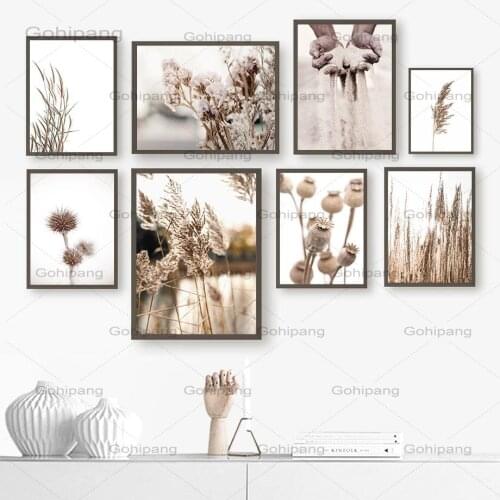 Reed Wild Plant Sand Nordic Posters and Prints Wall Art Canvas Painting Wall Pictures for Living Room Scandinavian Home Decor