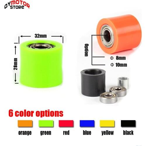 8mm 10mm Drive Chain Roller Pulley Wheel Slider Tensioner Wheel Guide For BSE CRF CR XR Dirt Pit Bike Motocross ATV Motorcycle