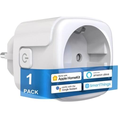 WiFi Smart Plug EU Adaptor Voice Control Power Energy Monitor Outlet Timer Socket For Alexa Google Home Smartlife HomeKit App