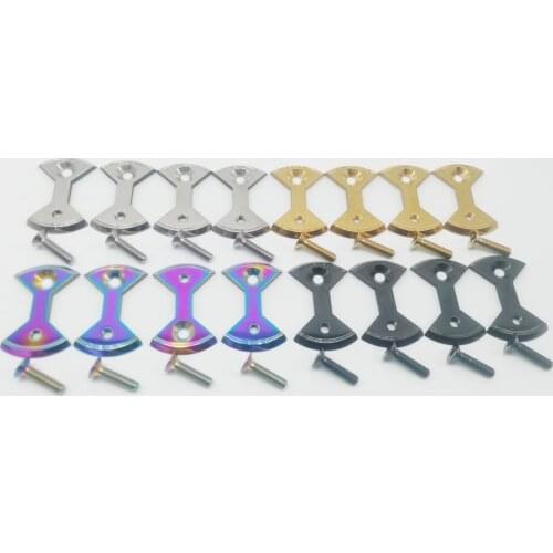 Titanium Bike Locking Pedal Bicycle Bicycle Pedal Plate Bow Tie Shape Fit For SpeedPlay Zero Light Action 4pcs/set Screws Bolts