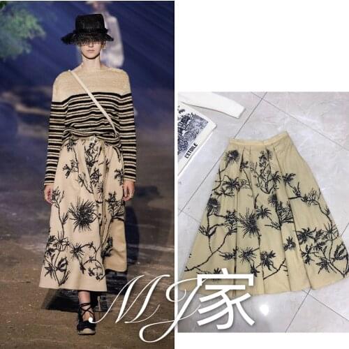 Dream African New waist temperament umbrella skirt printing drills very big fine cotton and linen woven skirts long skirt