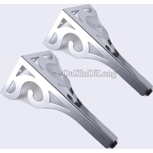 Hot 2PCS/LOT Height 30CM European Flower Adjustable Metal Furniture Leg Feet Brackets Table Desk TV Cabinet Leveling Feet Chrome
