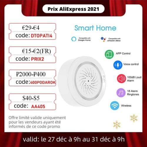 3 In 1 Wifi Siren Alarm Linkage With Temperature Humidity Sensor Tuya Smart Life Alexa Google Home IFTT