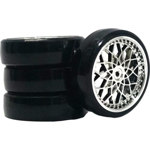 4pcs Plastic Tires Hubs Wheel Rims for Wltoys D12 D16 RC Car Buggy Off-Road Car Model Parts Acc Upgrade