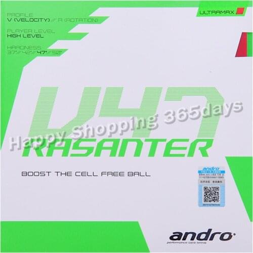 Andro RASANTER V47 (Non-tacky Rubber, Tensor Sponge) Table Tennis Rubber Pips-In Ping Pong Sponge Tenis De Mesa