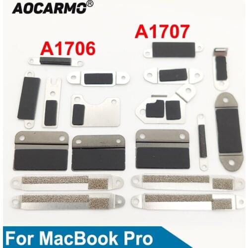Aocarmo For MacBook A1706 A1707 Metal Sheets Bracket Plate Flex Cable Holder Cover Fixed Buckle Full Set Crimping Line Parts