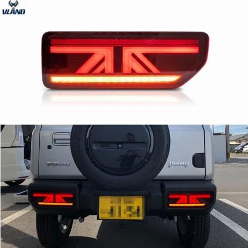 VLAND car lamp assembly for Jimny Tail light 2006-2014 LED rear lamp car accessories with DRL+REVERSE LIGHT+BRAKE LIGHT