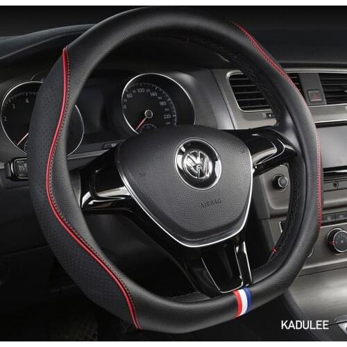 KADULEE Microfiber Leather Car Steering Wheel Cover For Luxgen U7 U5 U6 M7 V7 S5 S6