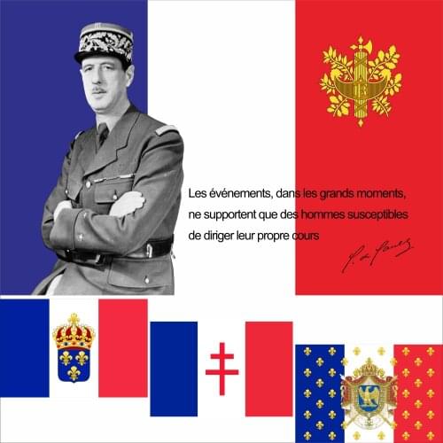 French history Napoleon de Gaulle Louis XIV 3X5FT 100D Polyester Double Stitched High Quality