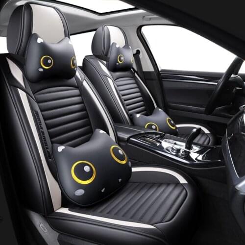 Black Car seat cover for skoda octavia 2 3 a5 rs a7 tour 3 fabia 1 2 rapid spaceback superb 3 yeti car seat covers