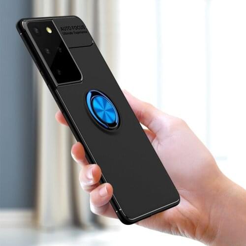 For Galaxy S21Ultra Case Magnetic Car Mount Protective Cover For Samsung Galaxy S21 S21plus Shockproof Soft Silicone Phone Cover