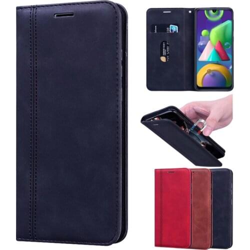 Case For Samsung Galaxy M21 Protective Flip Cover PU Leather Case SM-M215F/DS M21 M30s Protector Shell Wallet Funda Capa Bag