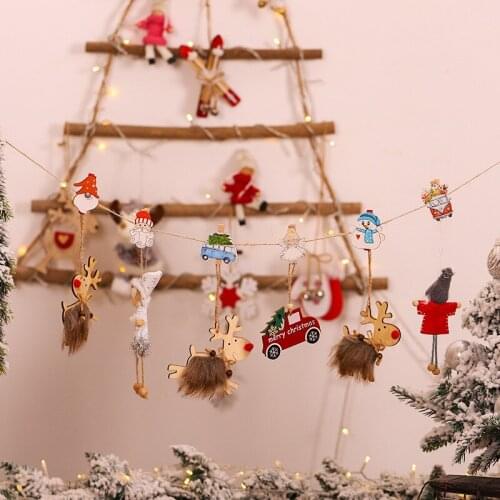 Clip Photo Holder Cute Christmas Picture Display Frame Mini Clothespins for Home Decoration Christmas Tree Toppers