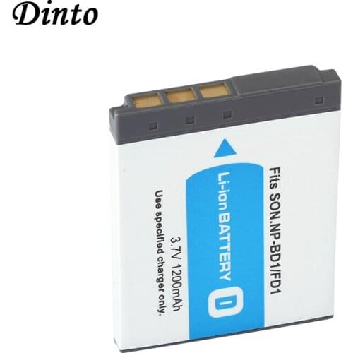 Dinto 1pc 1200mAh NP-FD1 NP FD1 NP-BD1 NP BD1 Li-ion Digital Camera Battery Pack for DSC T200 T70 T300 TX1 T900 T700 T500