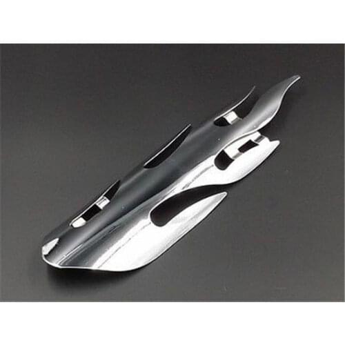 Chrome Flame Looking Exhaust Muffler Pipe Heat Shield Heel Guard Motorcycle VTX