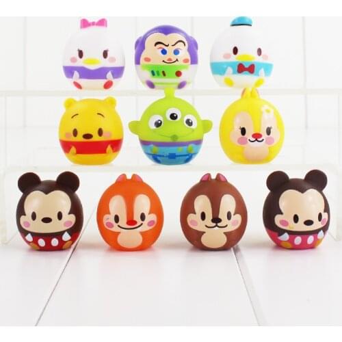 4cm 10pcs/Lot Disney Minnie Mouse Donald Duck Daisy Toy Story Buzz Lightyear Alien Model Toys Doll