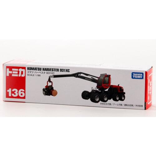 Tomica Long Type 1:96 Komatsu Harvester 931XC NO.136 Engineering Metal Diecast Truck