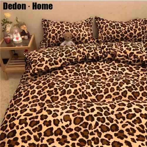 2021 Fashion Bedding Sets Leopard Pattern Duvet Cover Bed Linen Pillowcase 3/4Pcs Twin Queen King Size Bed Clothes Home Textiles