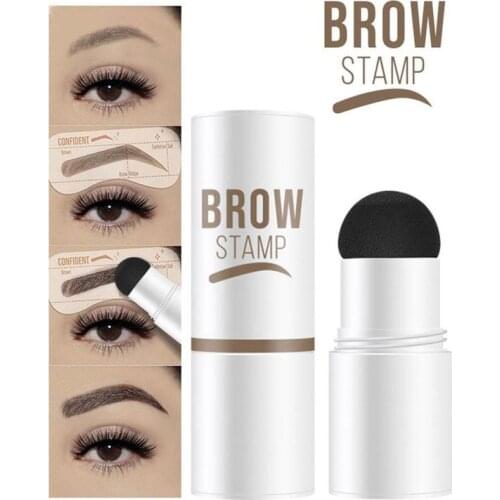 Eyebrow Cream Brow Stamp Set Natural Long Lasting Dark Brown Waterproof Eyebrow Cream Makeup Kit