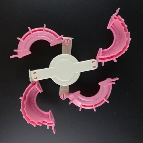 Hot Sale Small Heart Shaped Pom Pom Maker Fluff Ball Weaver Cloths Knitting Loom Family Tool DIY Set