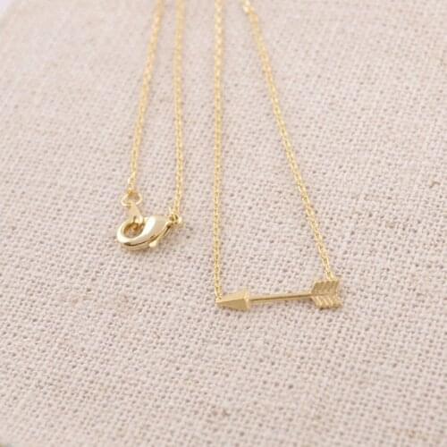 Fashion jewelry for women sideways arrow necklace for women 2 colours selection