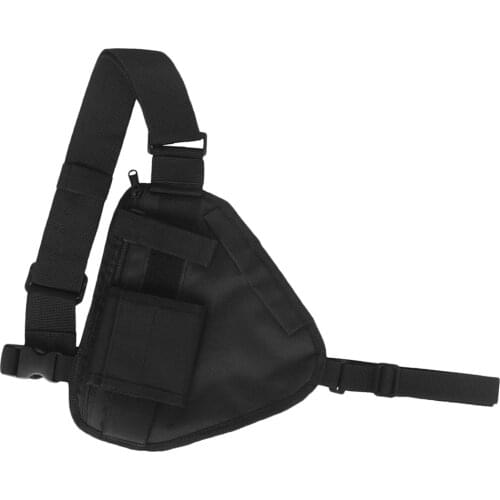 Shoulder Chest Crossbody Bag Daypack with Metal Zipper for Travel Running