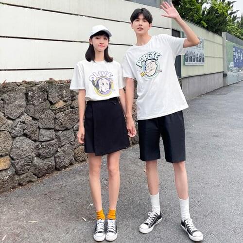 New short sleeve class dress for summer 2021 couples clothes couples clothing