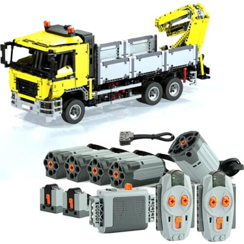 NEW High-Tech MOC 4156 MAN Transport Truck Power Functions RC Motor Vehicle Building Blocks Toys Educational Kids Gifts