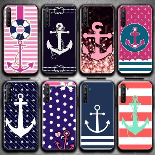 Stripes Anchor Boat Ship Wheel Phone Case For OPPO Realme 6 Pro Realme C3 5 Pro C2 RENO2-Z A11X