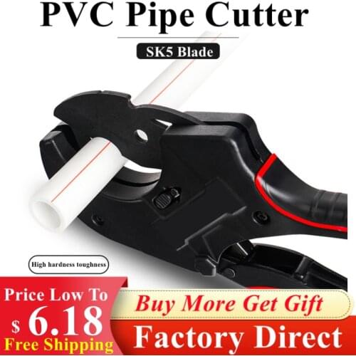 Manual Cutting Tools Hand Shears Plastic Tube Scissors SK5 Teflon Blade With Treatment Ratchet Pipe Cutter For PVC PPR Plumbing