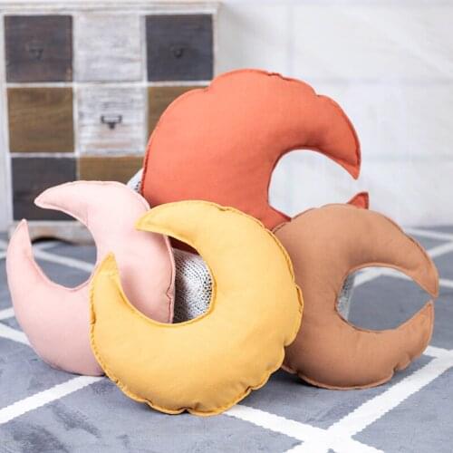38/52CM New Cute Plush Moon Pillow Baby Toys Soft Cushion Home Decor Soft Baby Sleeping Nap Pillow Birthday Gifts For Kids Girls