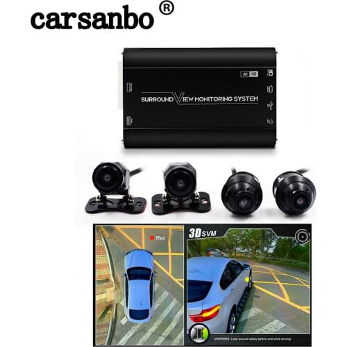 4 Camera DVR 1080P HD 3D 360 Degree Bird View System Surround Car DVR Recording Function Universal View Panoramic System