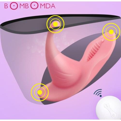 Wearable Tongue Clit Vibrator For Women G spot Stimulator Wireless Remote Control Invisible Panties Vibrating Eggs Adult Sex Toy