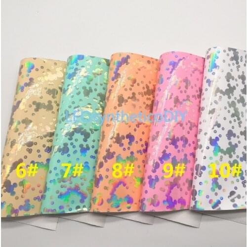 1PC 21X29CM Iridescent Mouse Faux Leather Fabric, Synthetic Leather Fabric Leather Sheets For Making Bows LEOsyntheticoDIY T474